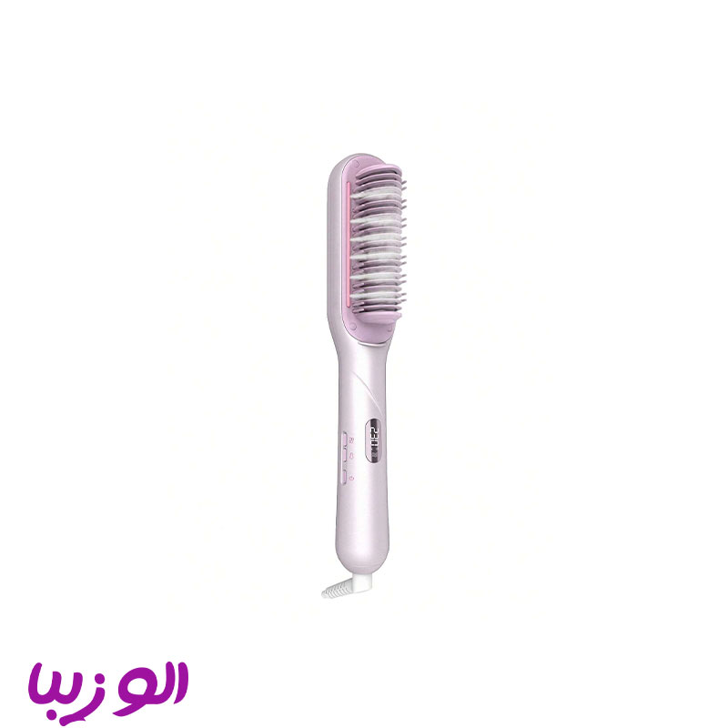 برس مو بخار شیگلم-صورتی (Hydra Shot Steam Straightening Brush Pro-EU Plug)